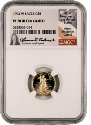 1994 W Gold Eagle $5 PF70UCAM NGC  Anna Cabral