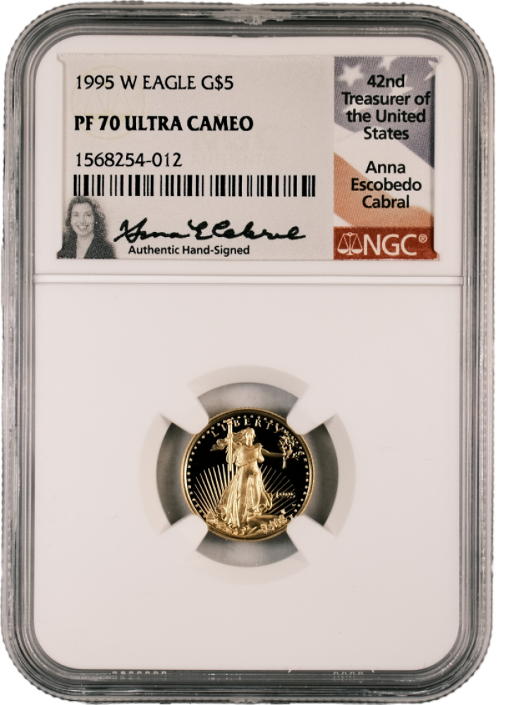 1995 W Gold Eagle $5 PF70UCAM NGC Anna Cabral - Image 2