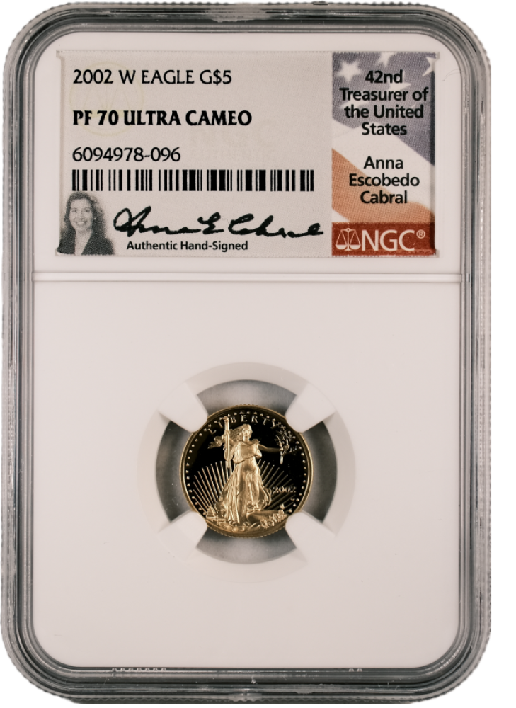 2002 W Gold Eagle $5 PF70UCAM NGC Anna Cabral - Image 2