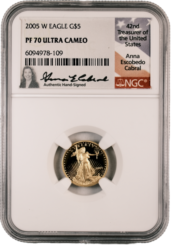 2005 W Gold Eagle $5 PF70UCAM NGC Anna Cabral - Image 2