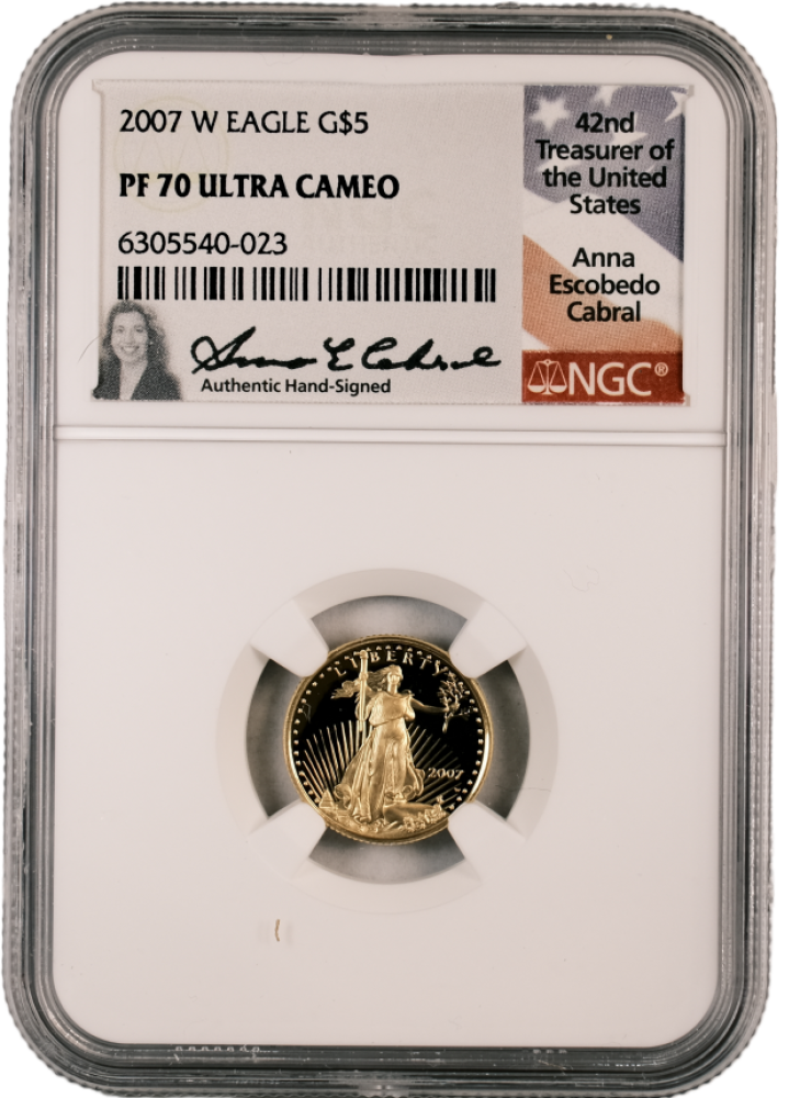 2007 W Gold Eagle $5 PF70UCAM NGC Anna Cabral - Image 2