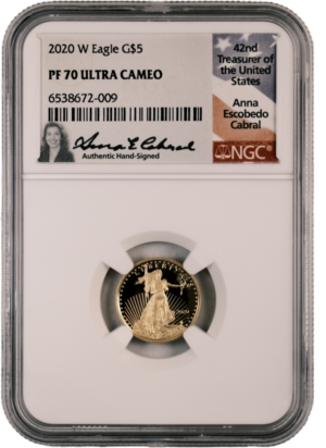 2005 Silver Eagle $1 PF70 NGC Anna Cabral