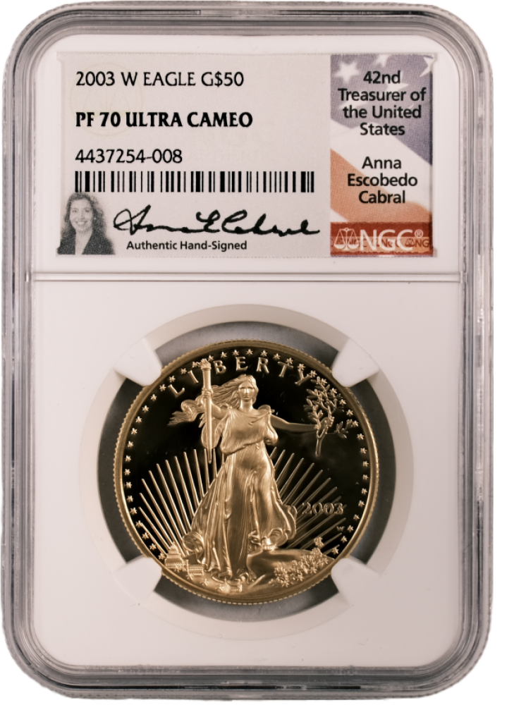 2003 W Gold Eagle $50 PF70UCAM NGC Anna Cabral - Image 2
