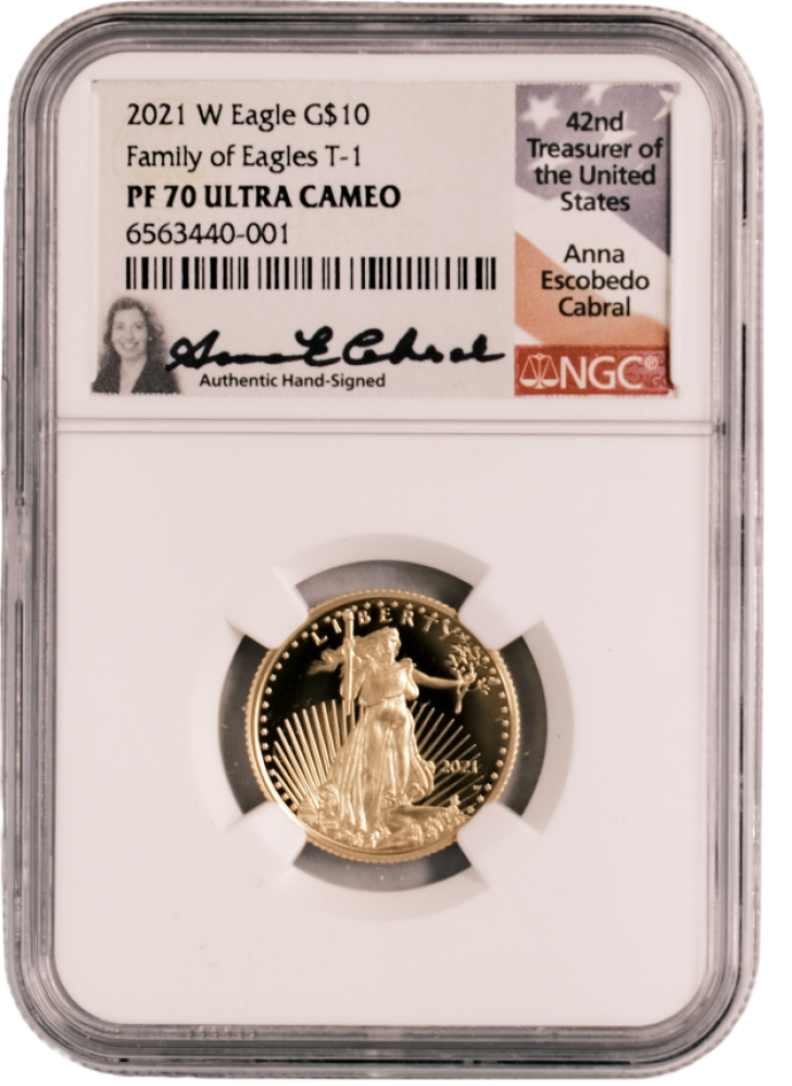 2021 W Gold Eagle $10 PF70UCAM NGC Anna Cabral - Image 2