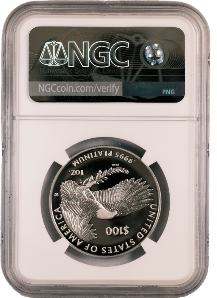 2022 W Platinum Eagle $100 PF70UCAM NGC Anna Cabral - Image 2