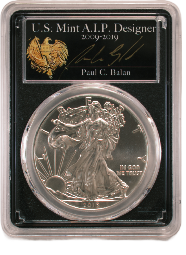 2016 P Silver Eagle $1 MS70 PCGS Paul Balan - Image 2